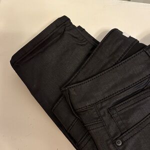 Celebrity Pink Women's Black Skinny Waxed Denim Jeans